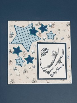 Babyshower kort + kaketopper