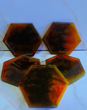 5 hexagon-koppbrikker